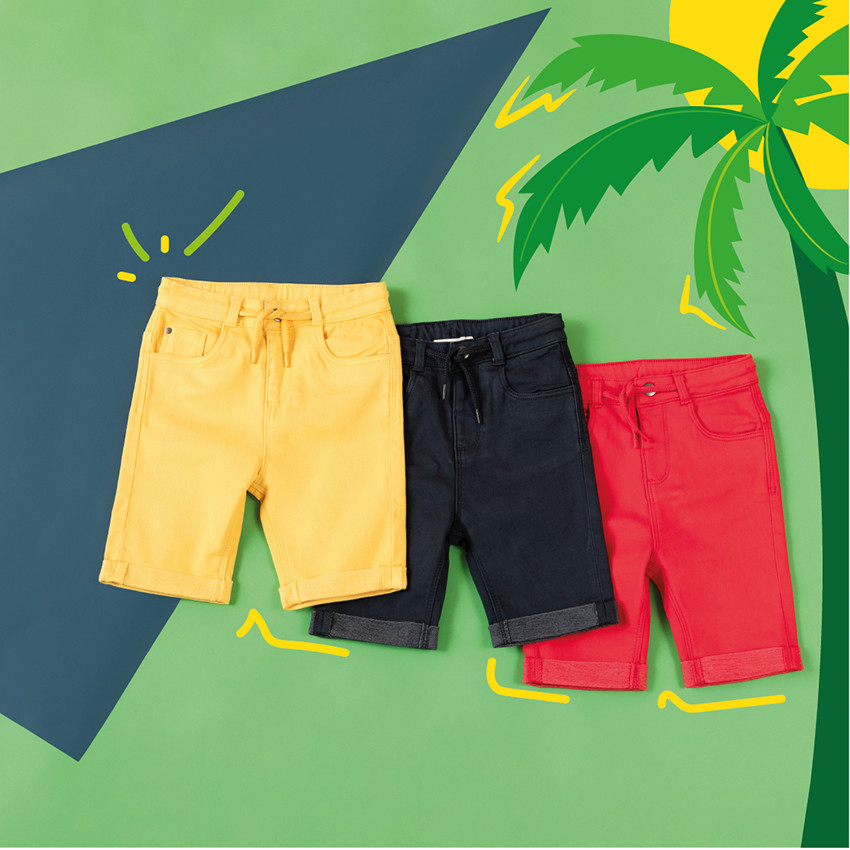 Βερμούδα από υφασμάτινο με κορδόνια περίσφιξης 