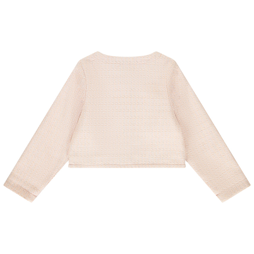Ζακέτα cardigan σε jacquard με λάμψη για κορίτσι 