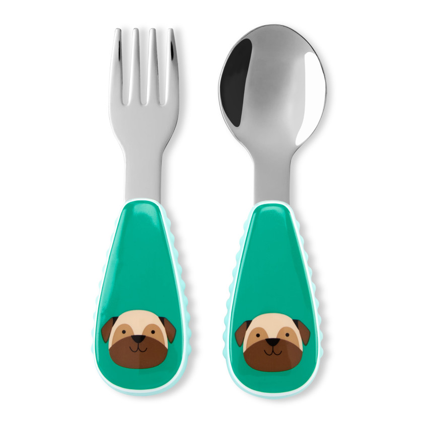 Κουταλι-Πιρουνι Μεταλλικα Zoo Utensils Set - Πατημασιά SKIPHOP 