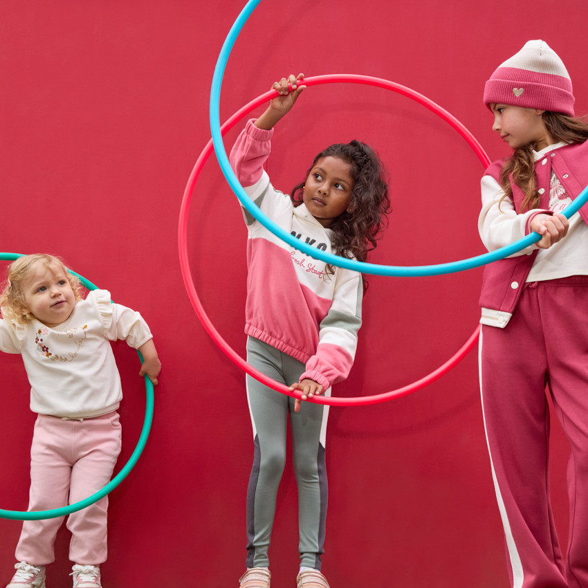 Κολάν με εφέ color block για κορίτσι 