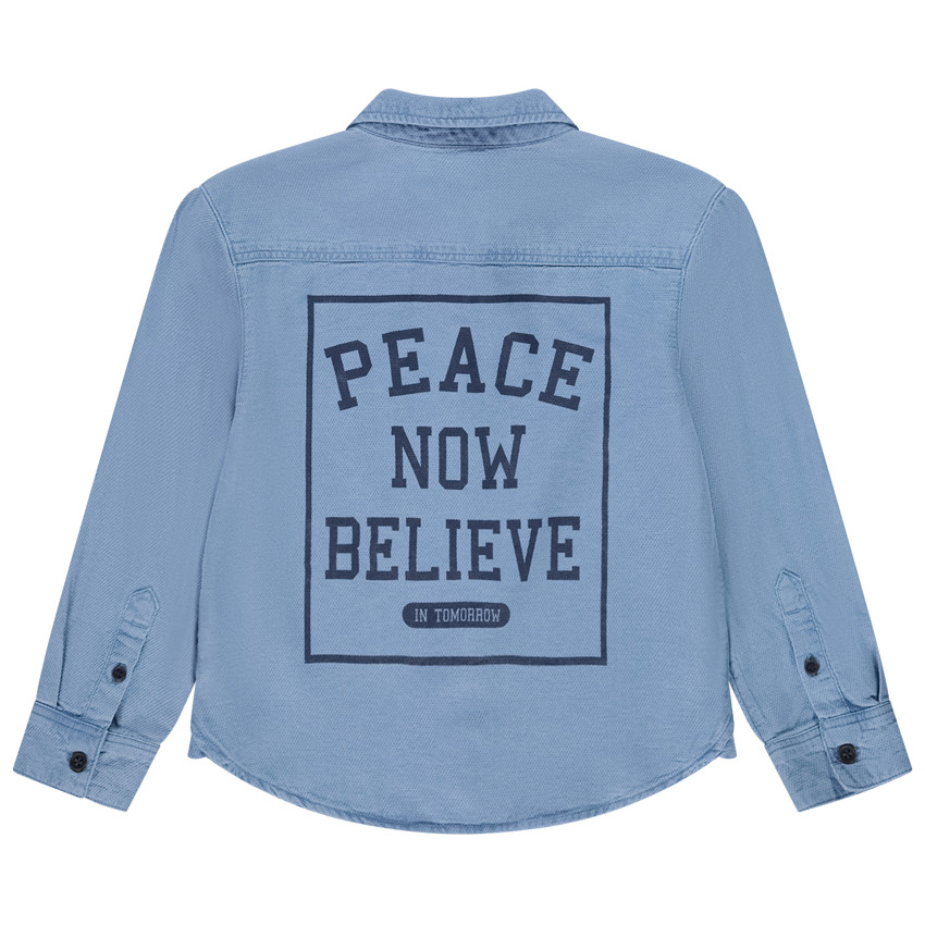 Πουκάμισο μακρυμάνικο με εκτύπωση για αγόρι 