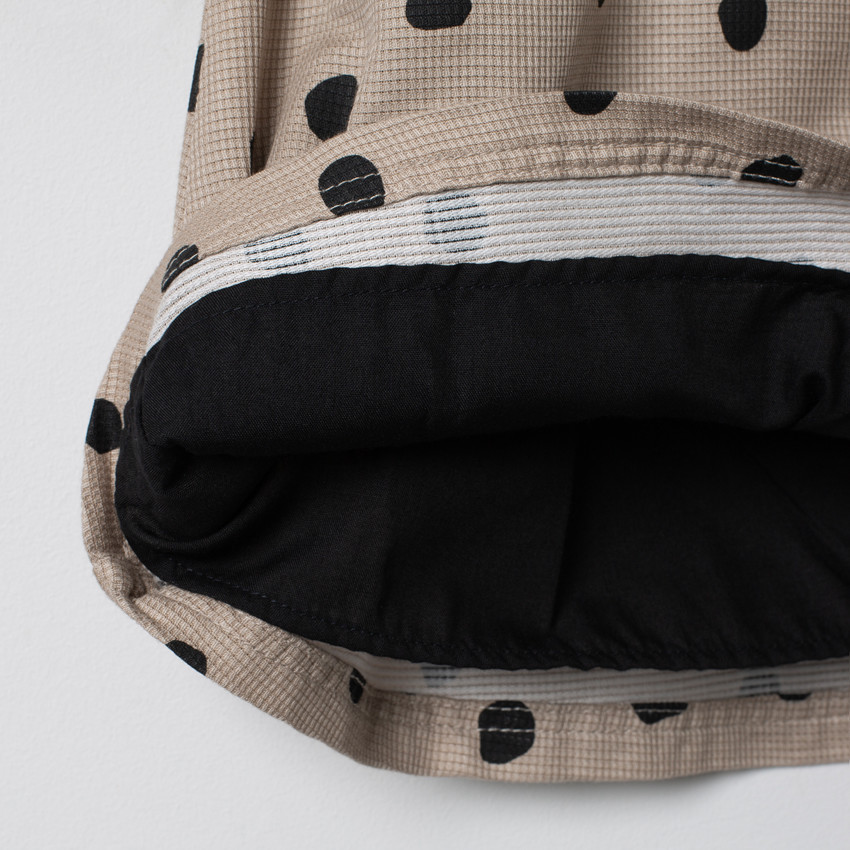 Φόρεμα μακρυμάνικο με πουα σε όλη την επιφάνεια 