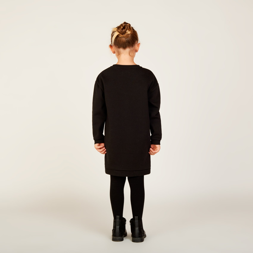 Φόρεμα φούτερ με μακριά μανίκια και κρύσταλλα για κορίτσι 