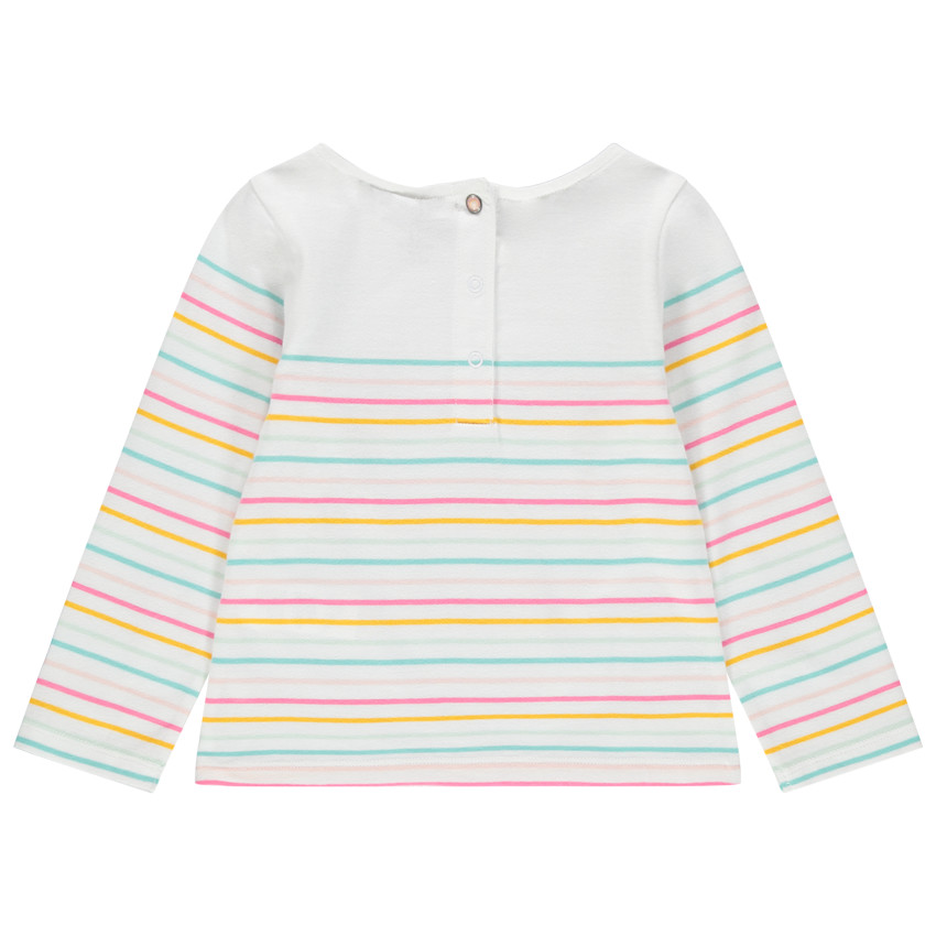 Μαρινιέρα από βιολογικό βαμβάκι με ρίγες και στάμπα ουράνιο τόξο 