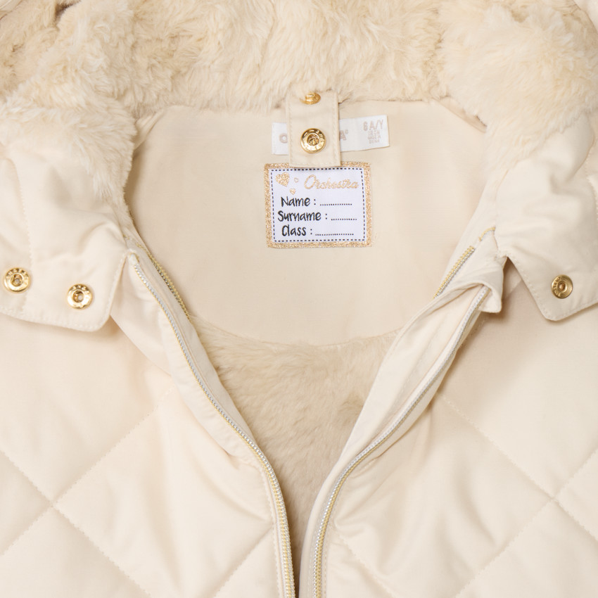 Ζακέτα με μακριά μανίκια από twill και sherpa + γιλέκο για κορίτσι  Additional Ζακέτα με μακριά μανίκια από twill και sherpa + γιλέκο για κορίτσι