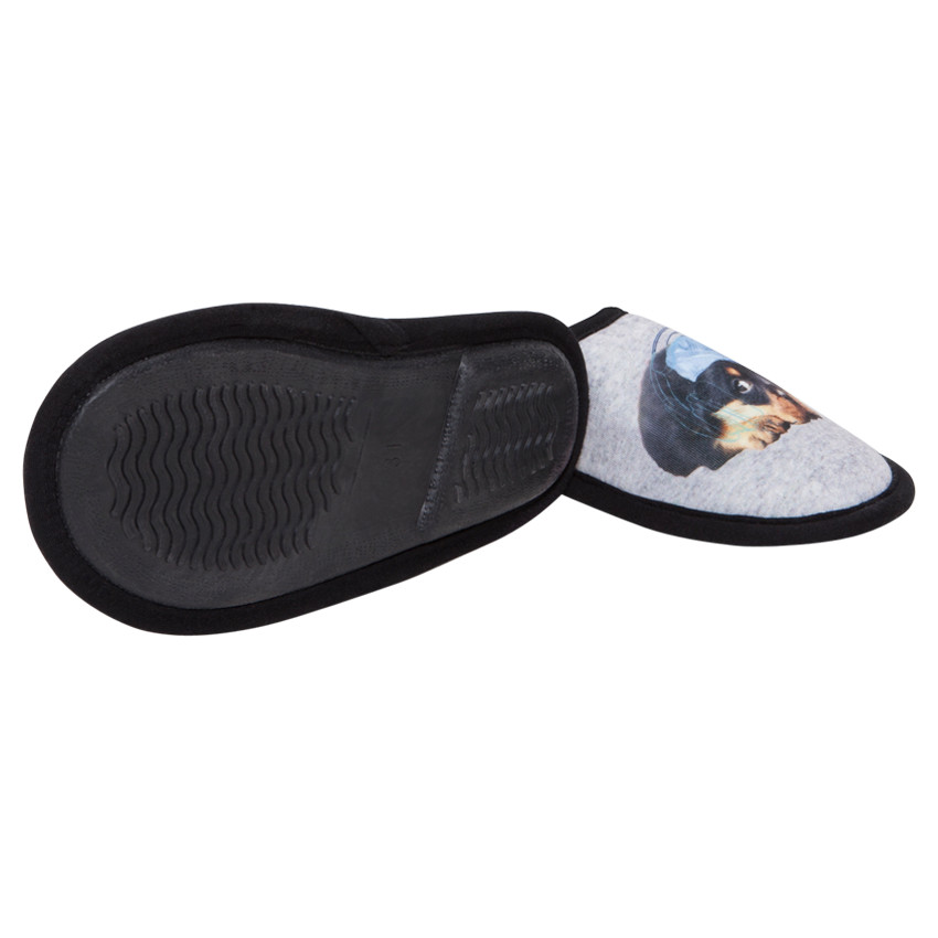 Ξώφτερνα παντοφλάκια με τυπωμένο σκυλάκι 