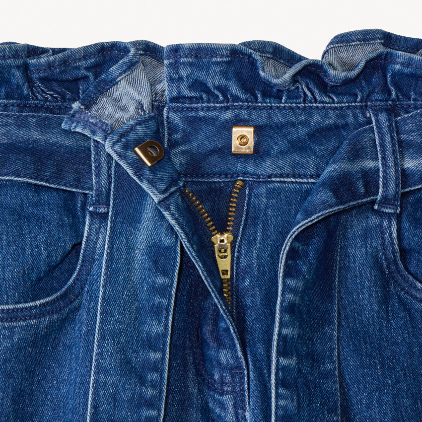 Jean paperbag με ζώνη για κορίτσι 