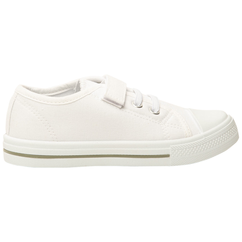 Αθλητικά παπούτσια χαμηλά από ύφασμα με κορδόνια και velcro για αγόρι 