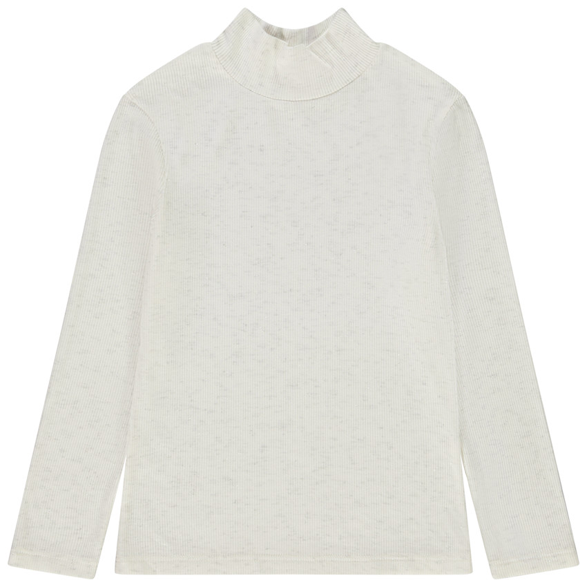 Μπλουζάκι effet κοτλέ γιακάς ψηλός για κορίτσι 