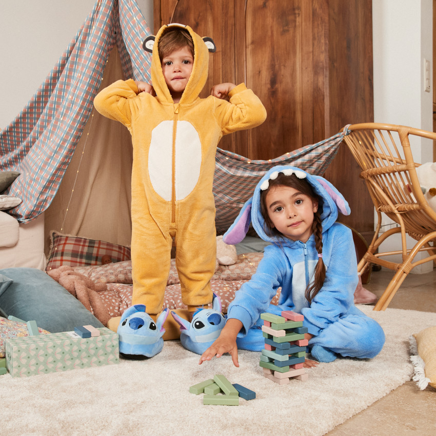 Παιχνιδιάρικο surpyjama Stitch Disney από sherpa για μωρό αγόρι 