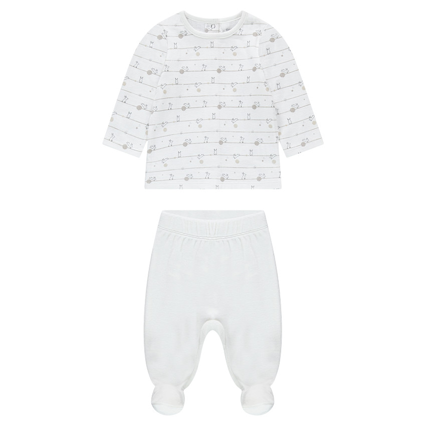 Πιτζάμα με εμπριμέ ζέρσεϊ μπλούζα και μονόχρωμο βελουτέ παντελόνι  Additional Πιτζάμα με εμπριμέ ζέρσεϊ μπλούζα και μονόχρωμο βελουτέ παντελόνι