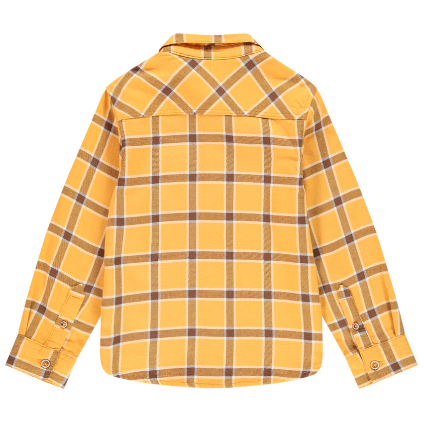 Πουκάμισο μακρυμάνικο φανελένιο καρό για αγόρι 