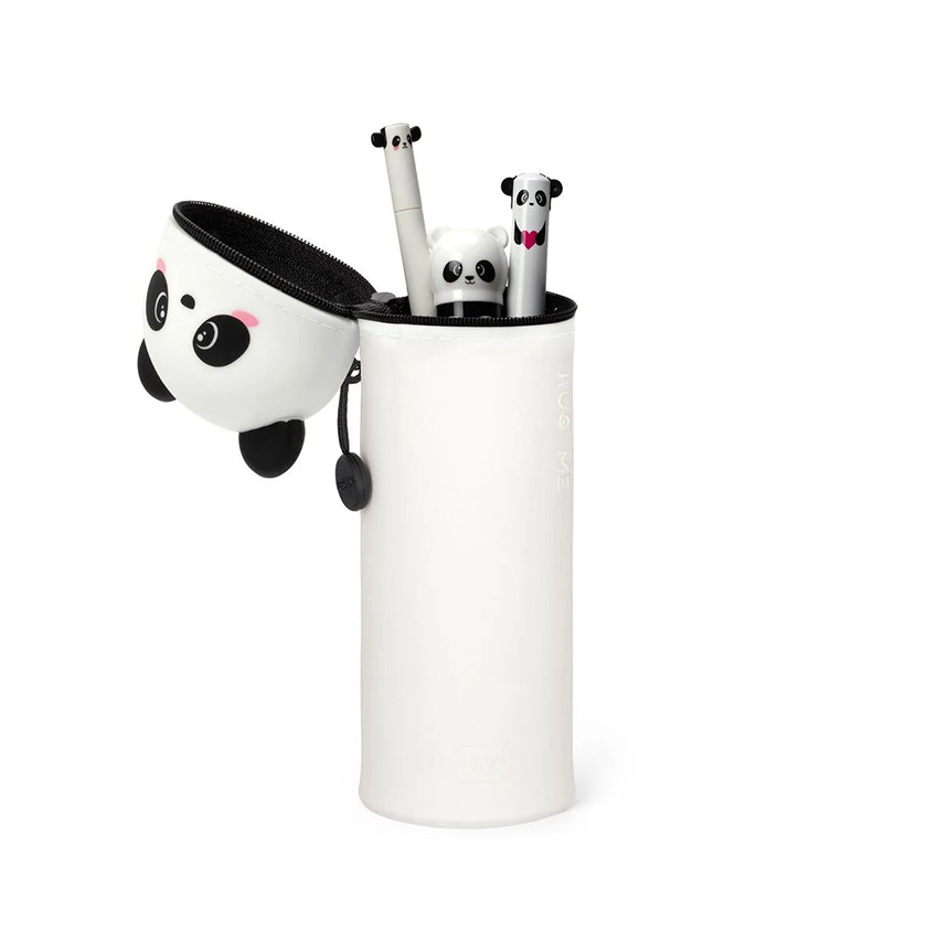 Κασετίνα 2 σε 1 από σιλικόνη Kawaii Panda 