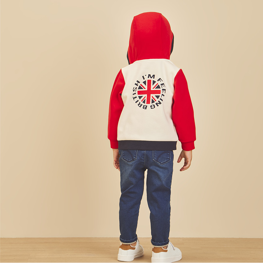 Ζακέτα με κουκούλα από molleton για μωρό αγόρι 