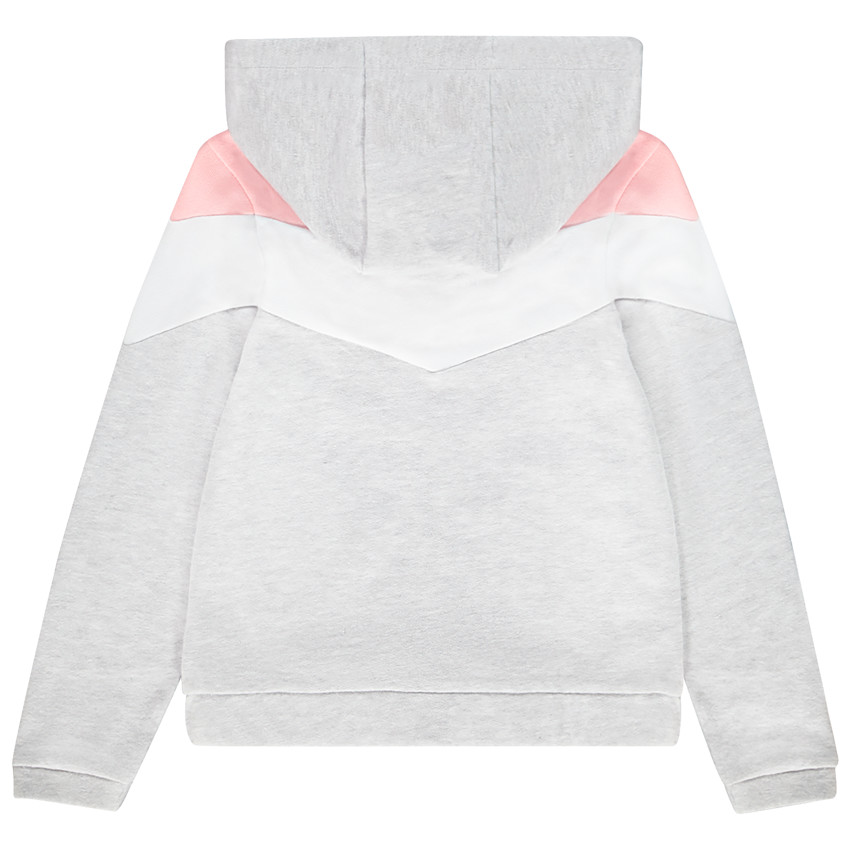 Ζακέτα με κουκούλα molleton και παγιέτες για κορίτσι 