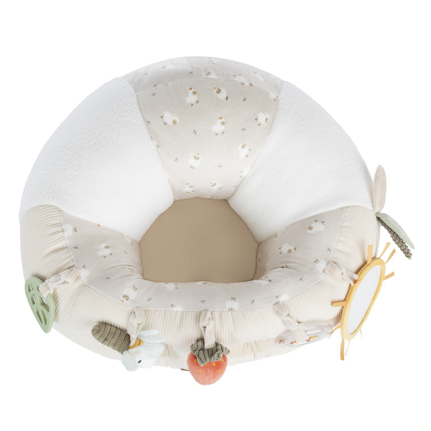 Coussin d'activités 2 en 1 La Vie à la Ferme écru 