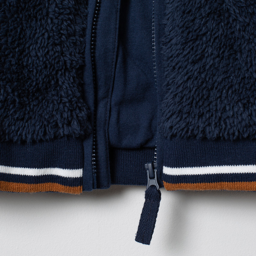 Veste en sherpa esprit teddy à badge patché  Additional Veste en sherpa esprit teddy à badge patché