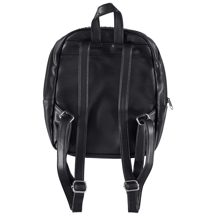 Sac à dos effet cuir à fausse fourrure et coeurs   Additional Sac à dos effet cuir à fausse fourrure et coeurs