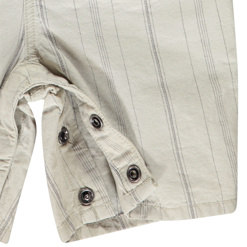 Σαλοπέτα κοντή ριγέ με τσέπη για bebe αγόρι 