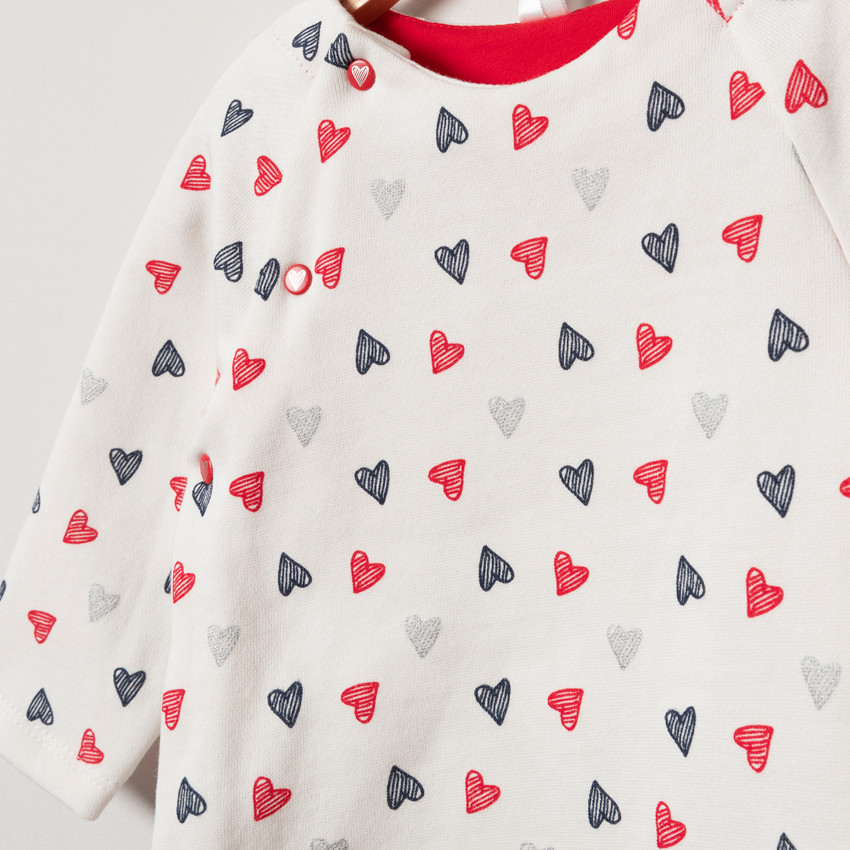 Jogging en molleton imprimé coeurs  