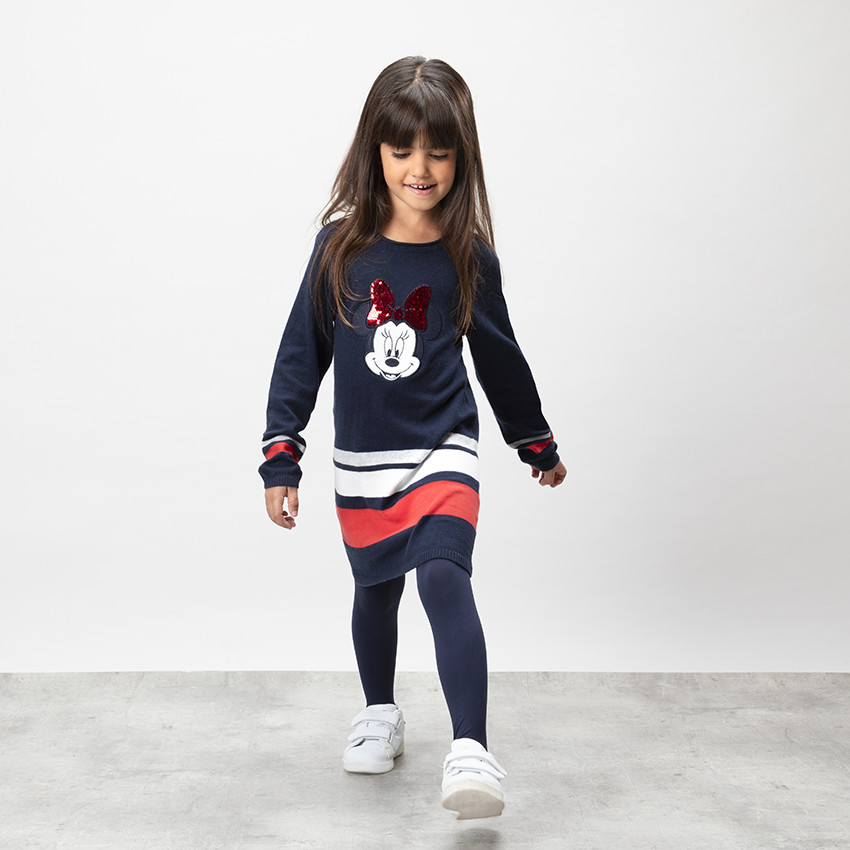 Φόρεμα μακρυμάνικο Minnie Disney και  μαγικές παγιέτες για κορίτσι 