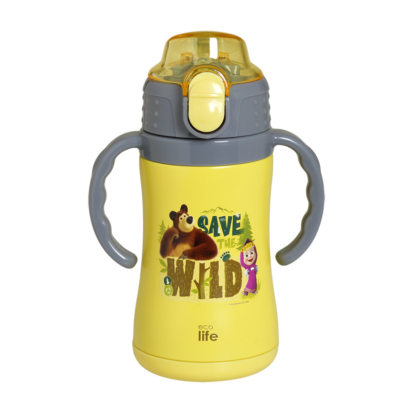 Kids Thermos 'Masha - Save The Wild' 300ML (yellow) 