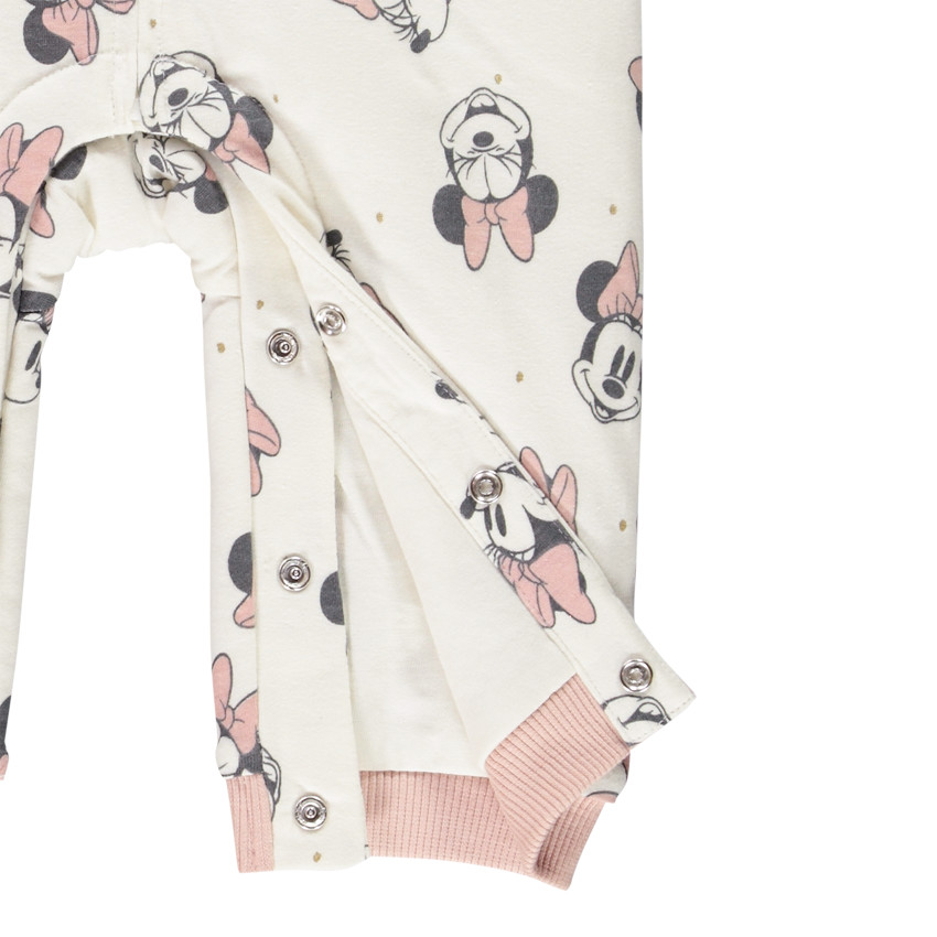 Combinaison longue en double jersey ouatiné imprimé Minnie Disney pour bébé fille Main Combinaison longue en double jersey ouatiné imprimé Minnie Disney pour bébé fille