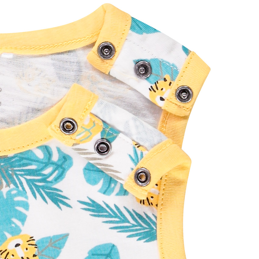 Σετ πλαζ Αμάνικο μπλουζάκι και σορτς με σχέδιο Jungle 