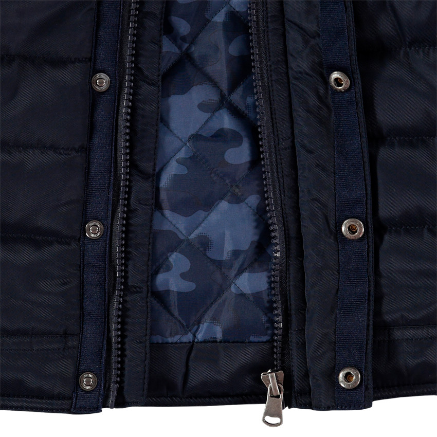 Doudoune matelassée à capuche avec doublure army   