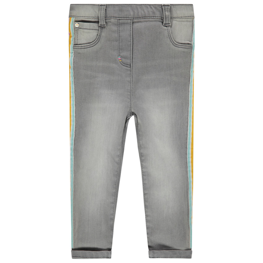 Παντελόνι-κολάν με φθαρμένη όψη και λωρίδες που κάνουν αντίθεση 