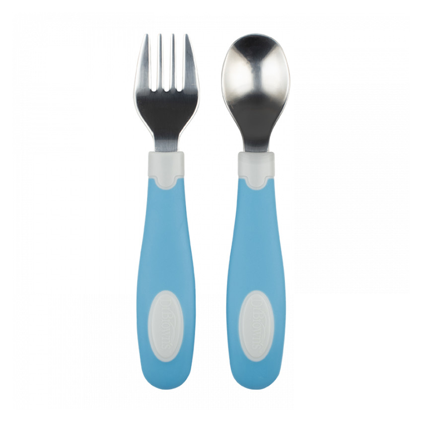 Σετ Πιρούνι Και Κουτάλι Μπλε (Μεταλλικά) DRBROWN 