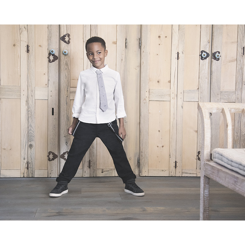 Πουκάμισο μακρυμάνικο λευκόhe με Γραβάτα για αγόρι 