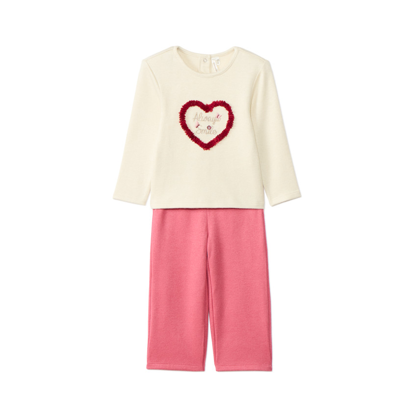 Ensemble 2 pièces en coupé-cousu pour bébé fille 