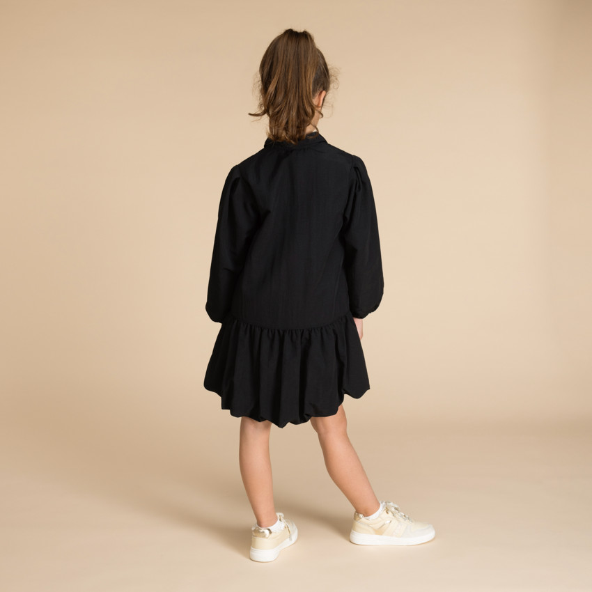 Φόρεμα πουκαμίσα από πάνινο ύφασμα με στρας για κορίτσι 