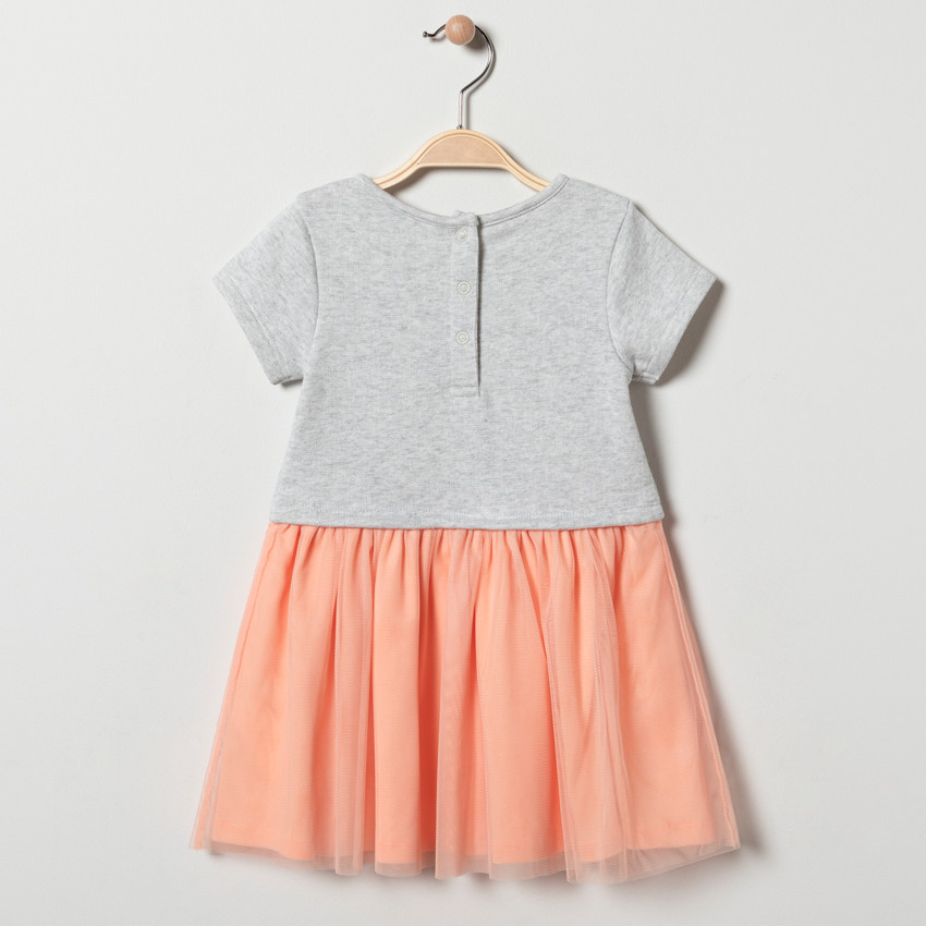 Φόρεμα κοντομάνικο effet 2-σε-1 για bebe κορίτσι 
