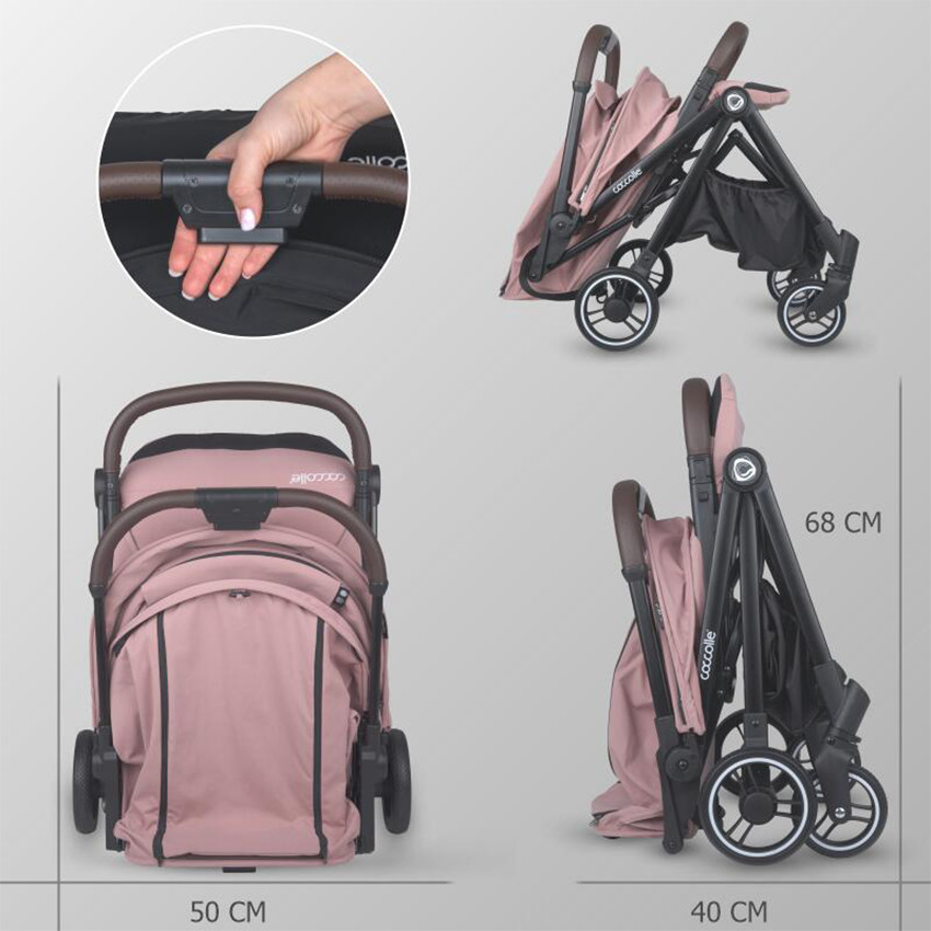 Καρότσι Με Αυτόματο Κλείσιμο Coccolle Melia/Blush Rose 