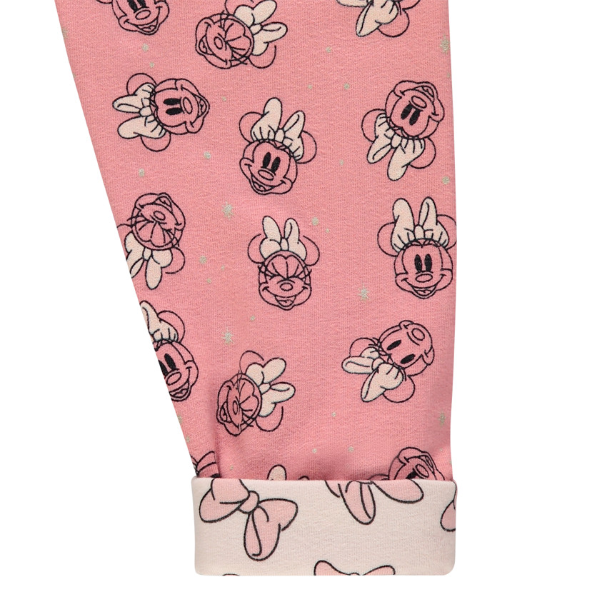 Ensemble avec tunique manches courtes print Minnie Disney et legging imprimé all-over 