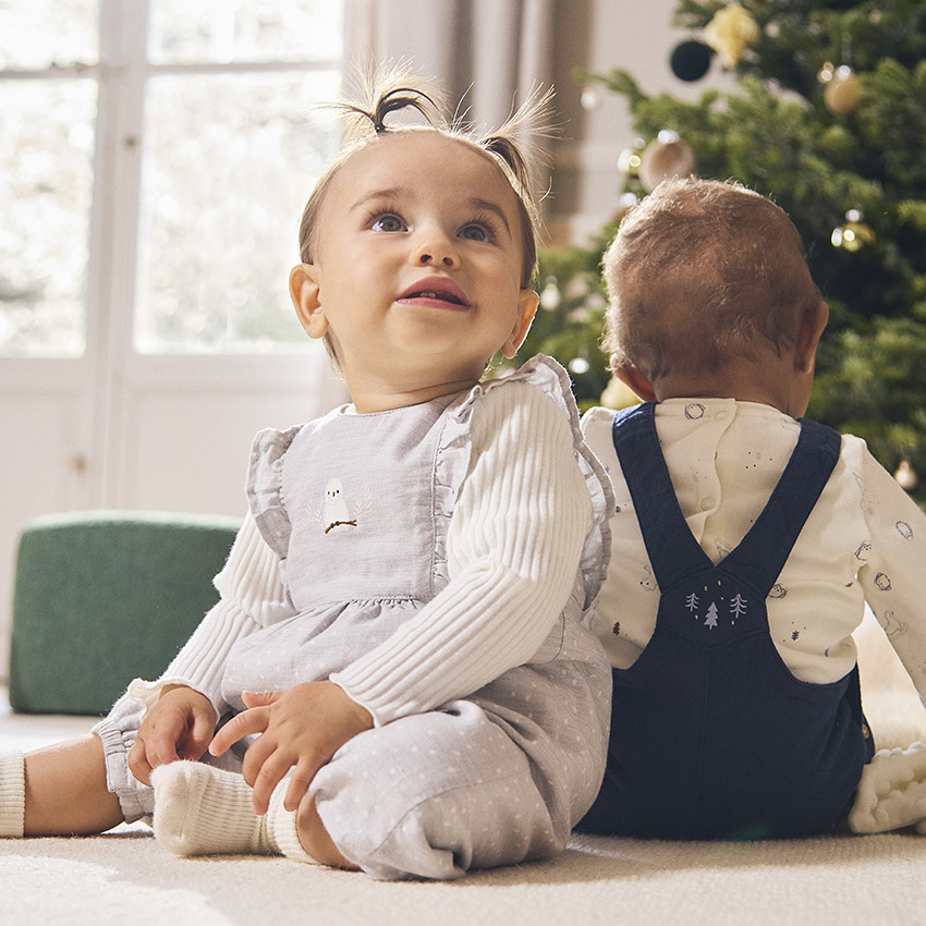 Σέτ μπλούζα μακρυμάνικη + σαλόπετα για μωρό κορίτσι 