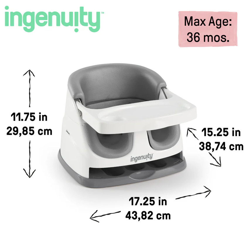 Καρεκλάκι Φαγητού Ingenuity Baby Base 2-in-1™ Seat - Slate 