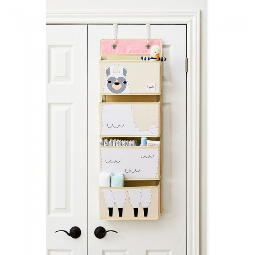 3 Sprouts Κρεμαστή θήκη Hanging Wall Organizer Llama White 