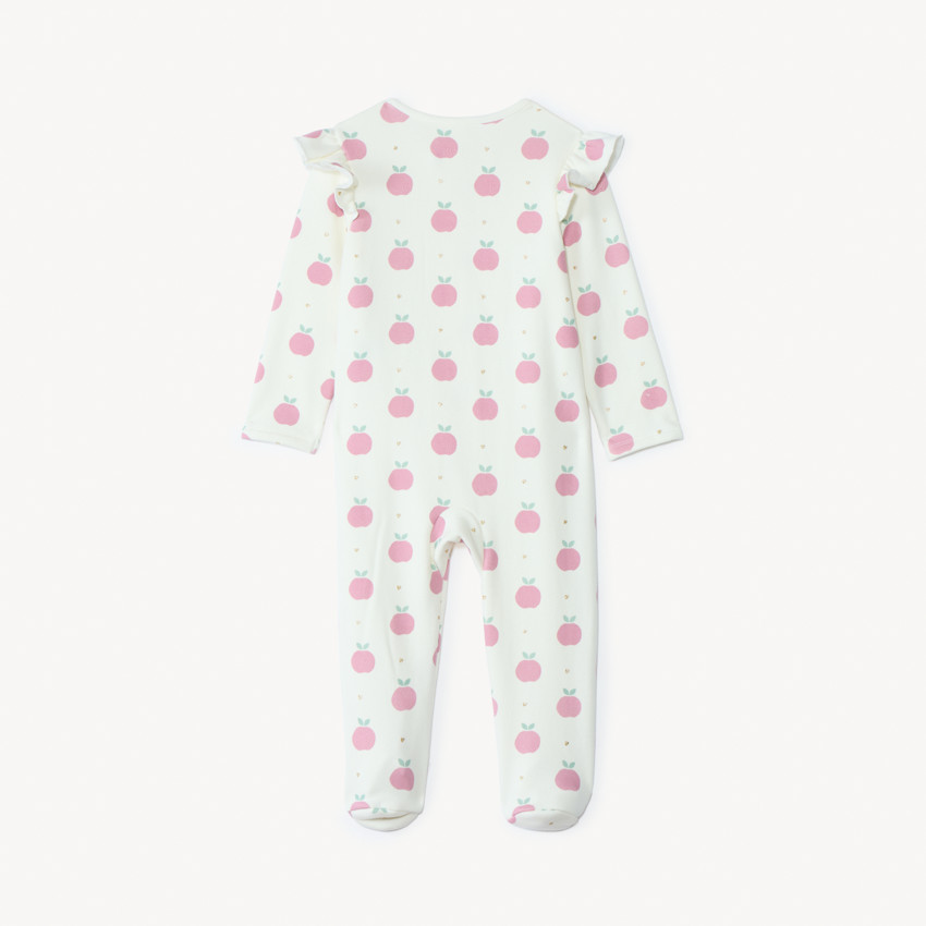 Dors-bien contrecollé et imprimé pommes pour bébé fille  