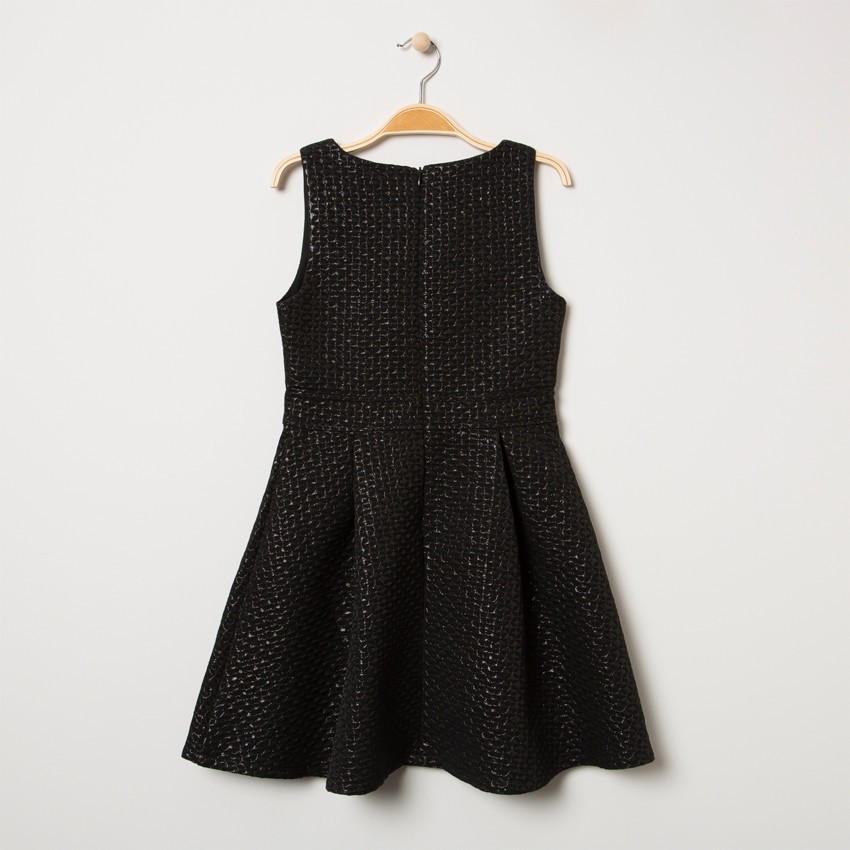 Junior - Robe sans manches forme patineuse en jacquard irisé  Additional Junior - Robe sans manches forme patineuse en jacquard irisé