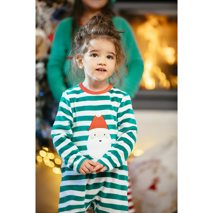 Φορμάκι βελουτέ με σχέδιο Άγιος Βασίλης για bebe αγόρι 