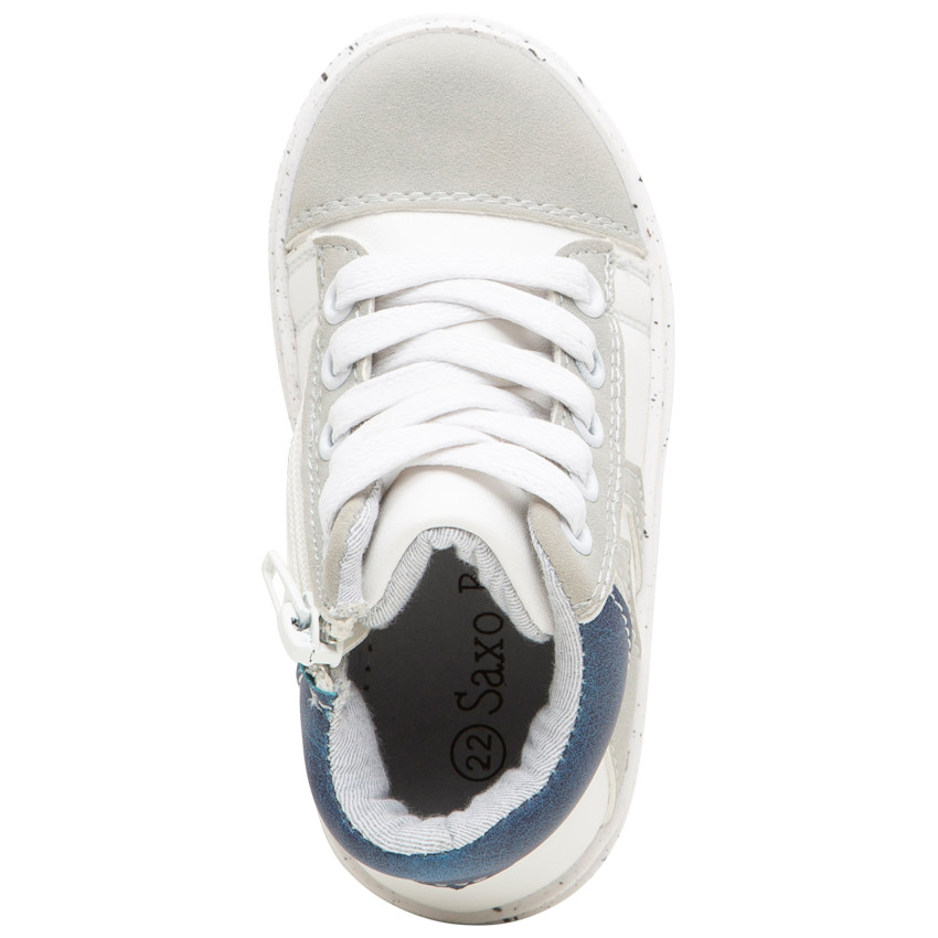 Αθλητικά παπούτσια ψηλά με κορδόνια από ύφασμα και φιόγκο για bebe κορίτσι 