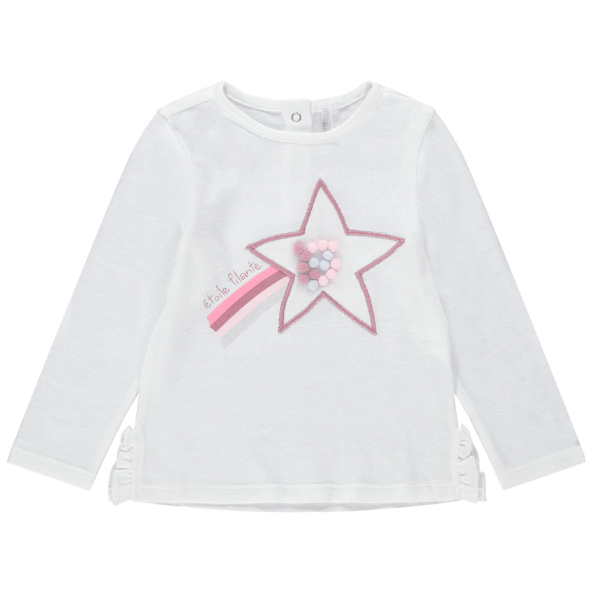 Μακρυμάνικη λεπτή μπλούζα με φαντεζί μοτίβο 