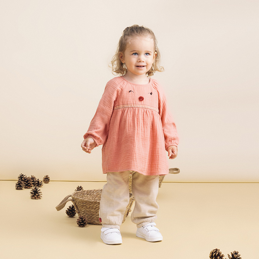 Παντελόνι με επένδυση ζέρσευ και ζώνη φιόγκος με φαντεζί λεπτομέρειες 