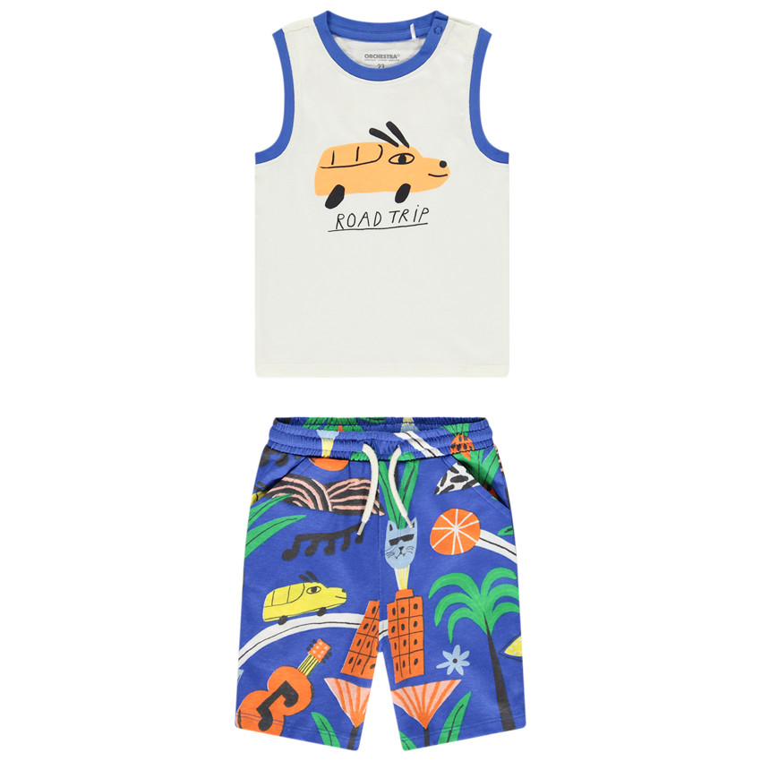 Σετ 2 τμχ. με φαντεζί σχέδιο για bebe αγόρι 