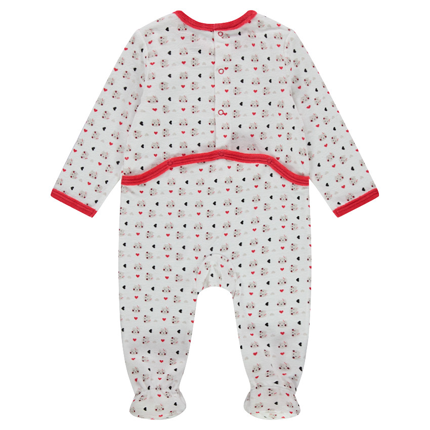 Σετ 2 βελουτέ φορμάκια ύπνου, μονόχρωμο / εμπριμέ με μοτίβο γάτες  