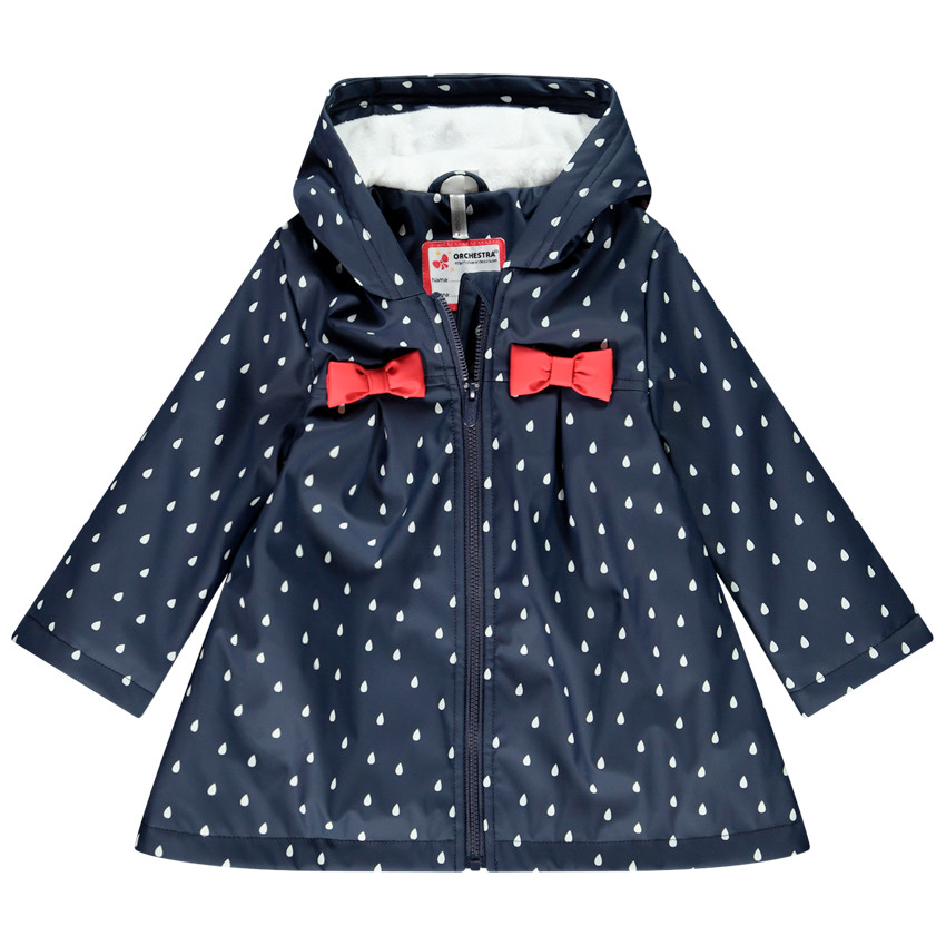 Parka gomme à pois all-over pour bébé fille 