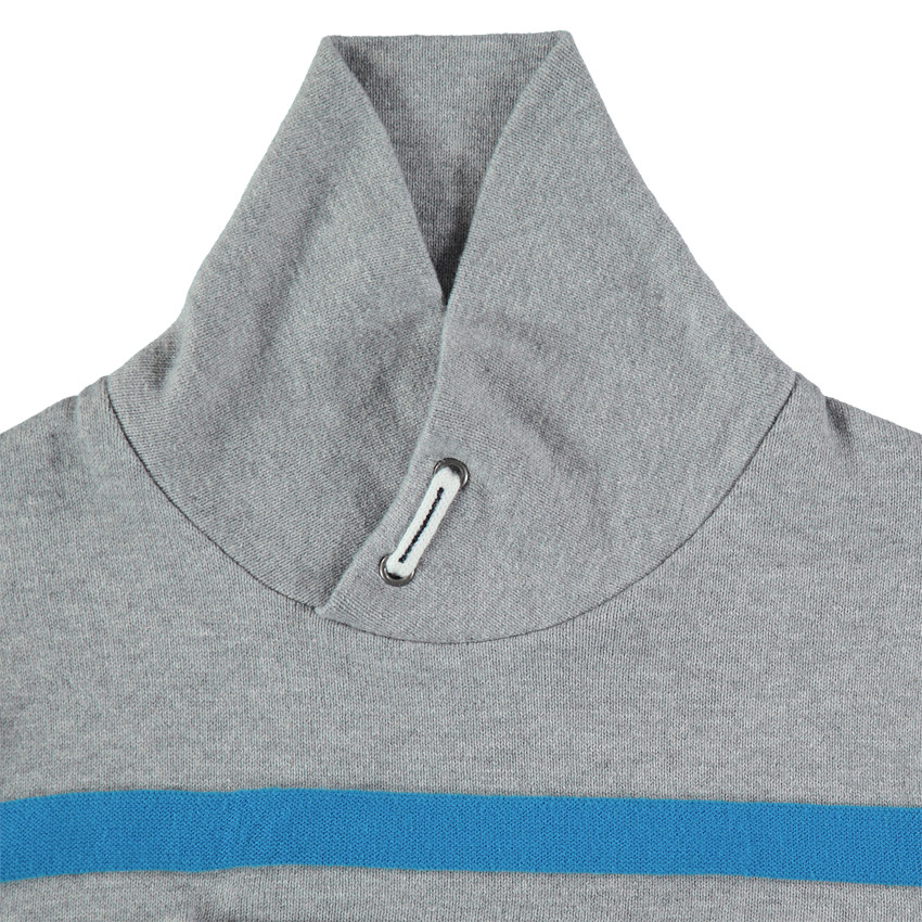 Πλεκτό με κρουαζέ λαιμό και φαρδιές λωρίδες σε αντίθεση 